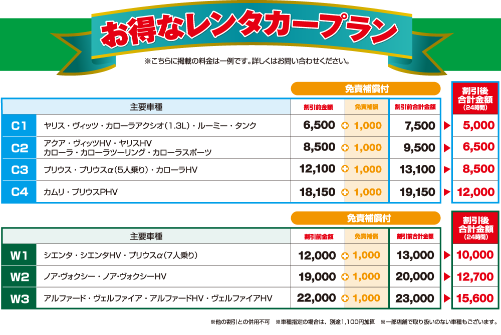 お得なレンタカープラン